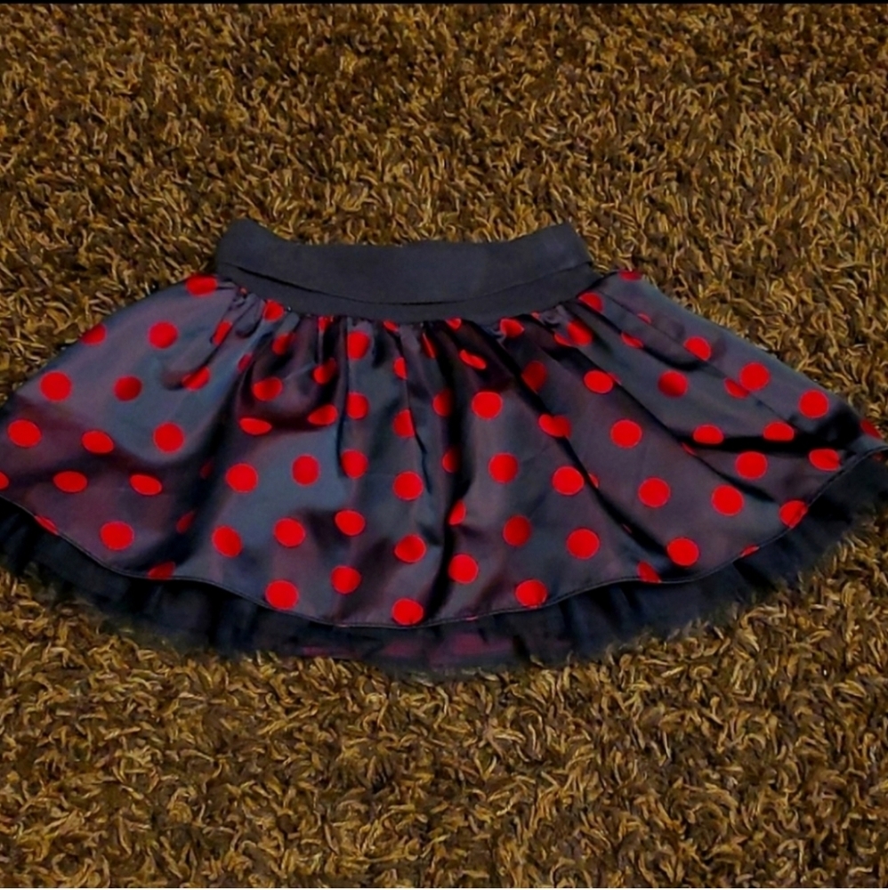 GAP Black and Red Polka Dot Mini Skirt